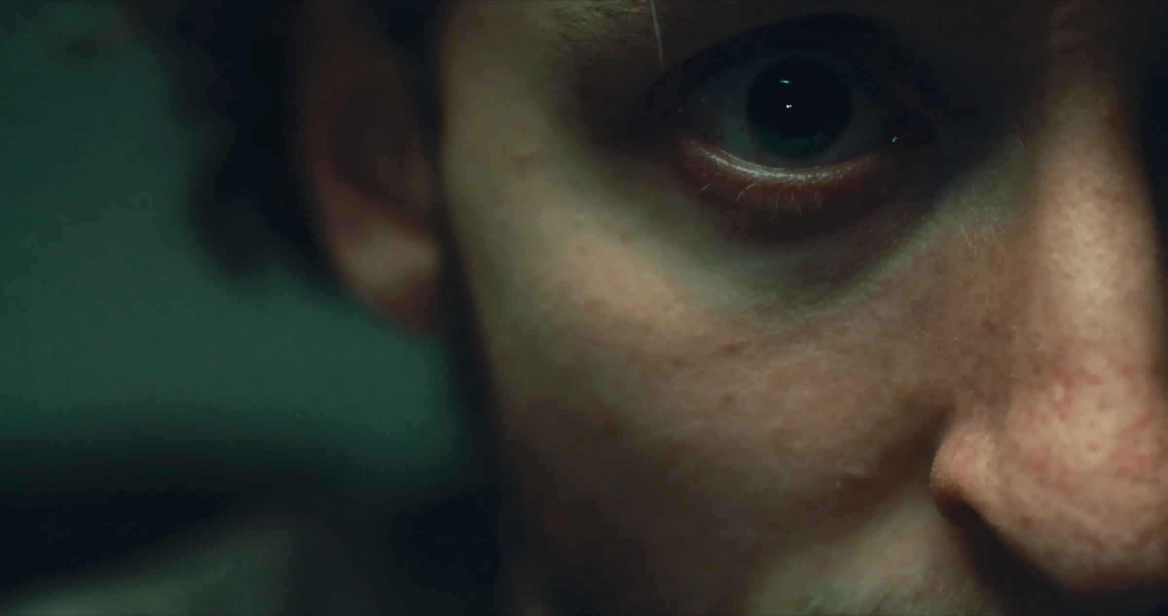 Close on a young man’s eye